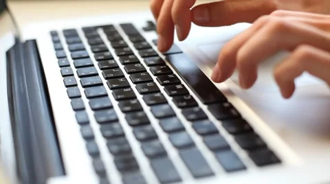 Hands typing on a computer keyboard Stock Footage 59755954
