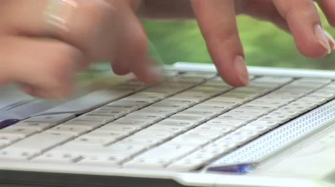 Hands Typing On Computer Keyboard 스톡 동영상 61008154