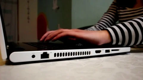 Hands typing on computer keyboard Video stock 83013728