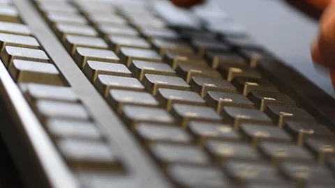 Hands typing on computer keyboard Stock Footage 101948241