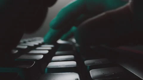 Hands typing on computer keyboard Stock Footage 168272253