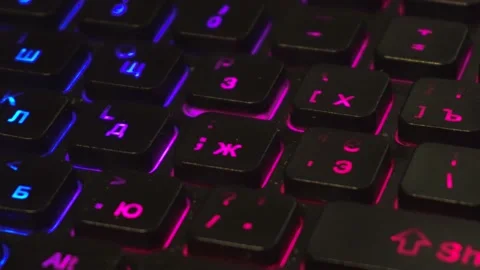 Hands typing on computer keyboard. Gaming keyboard for gamer. Game concept Stock Footage 152962965