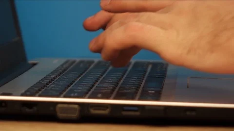 Hands typing on computer keyboard,business man working on laptop pc in office Stock Footage 118674623