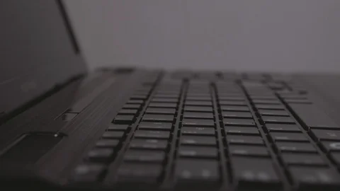 Hands typing on computer laptop keyboard Stock Footage 118970148
