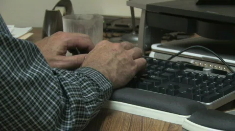 Hands Typing At Desk 1 Stock Footage 279612