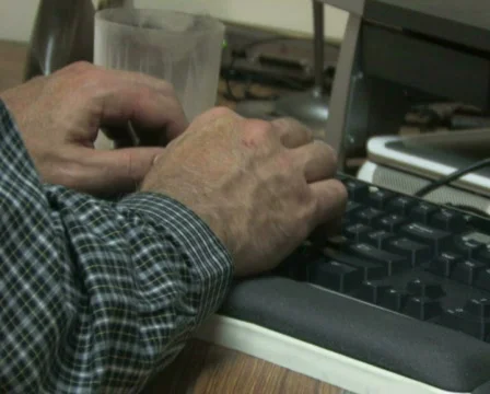 Hands Typing At Desk 1 Stock-Footage 283349