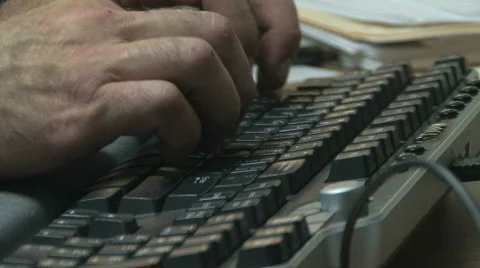 Hands Typing At Desk 2 Stock Footage 279617