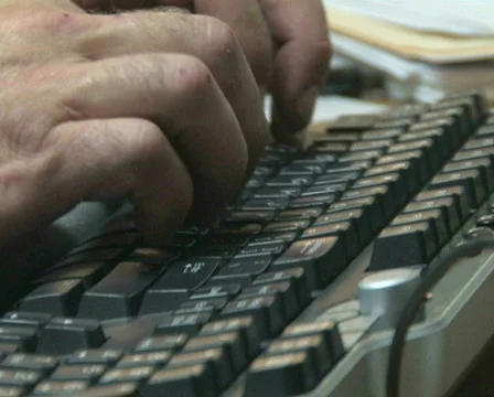 Hands Typing At Desk 2 Stock Footage 283353