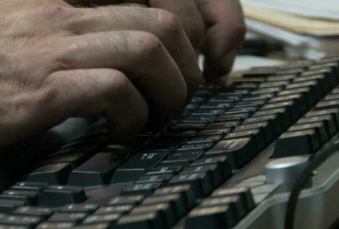Hands Typing At Desk 2 Stock Footage 283808