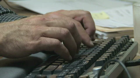 Hands Typing At Desk 3 Stock Footage 279625