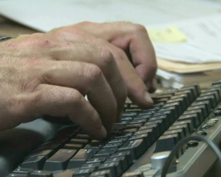 Hands Typing At Desk 3 Stock Footage 283354