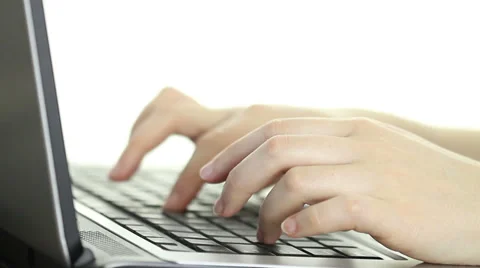 Hands typing, Fast Motion,  High Definition Video 1920X1080 Stock Footage 34632544