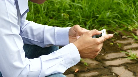 Hands typing fast text messages on smart phone Stock Footage 65806147