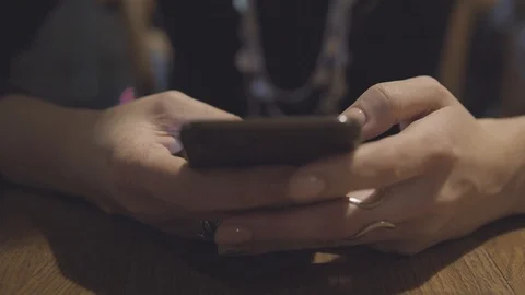 Hands typing fast text messages on smart phone Stock Footage 87917272