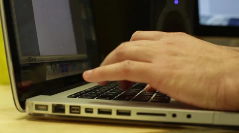 Hands Typing Stock Footage 36713381