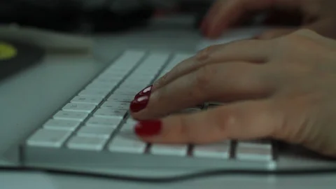 Hands typing Stock Footage 124645771