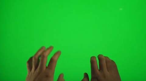 Hands Typing On A Green Screen, Chroma, Key, Detail, Gesture Stock Footage 37151142