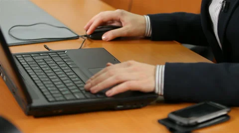 Hands typing on a keyboard, to correct Stock Footage 30620054
