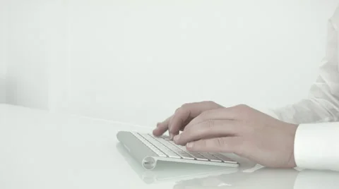 Hands typing on a keyboard Stock Footage 33905068