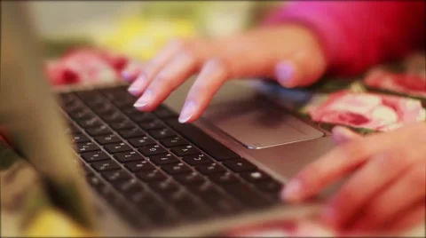 Hands typing on a keyboard Stock Footage 44873617