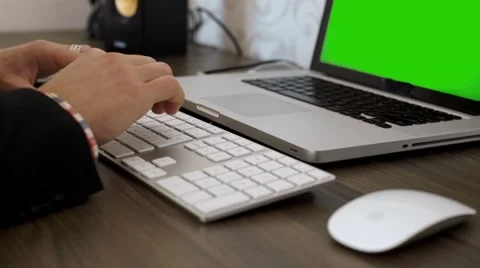 Hands typing on the keyboard Stock Footage 57490014