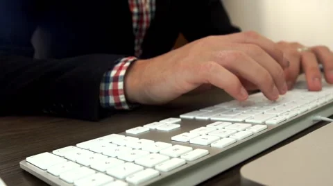 Hands typing on the keyboard Stock Footage 57491409