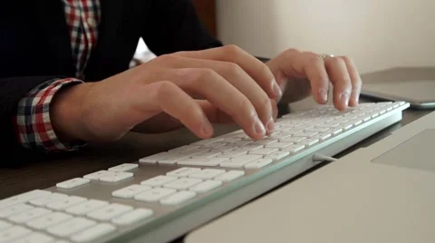 Hands typing on the keyboard Stock Footage 57492064