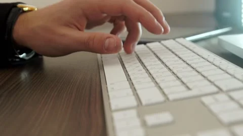 Hands typing on the keyboard Stock Footage 57492468