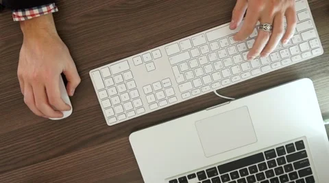 Hands typing on the keyboard Stock Footage 57494954