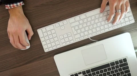 Hands typing on the keyboard Stock Footage 57495235