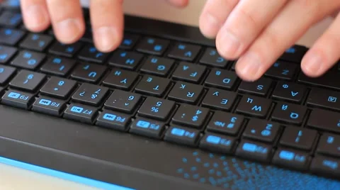 Hands typing on keyboard Stock-Footage 62247072