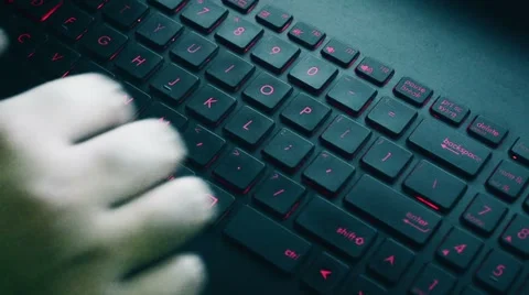 Hands typing on keyboard Stock Footage 66726655