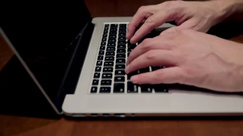 Hands typing on the keyboard Stock Footage 70130289