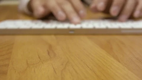 Hands typing on Keyboard Stock Footage 79237794