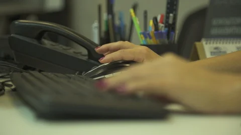 Hands typing on the keyboard Stock Footage 112292033