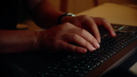 Hands Typing on the Keyboard Stock Footage 293139061