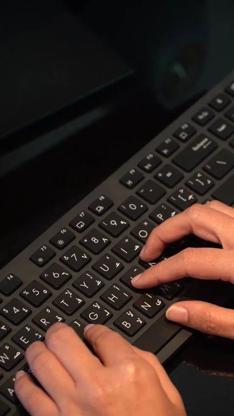 Hands Typing on Keyboard Video stock 315787444