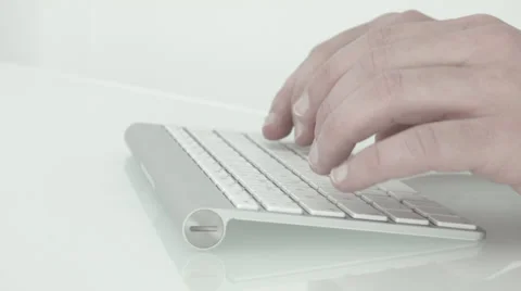 Hands typing on a keyboard. Short. Stock Footage 34014221