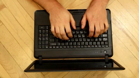 Hands typing on keyboard, top view Stock Footage 882922