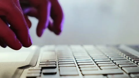 Hands typing keyboard.Hacker and streamer.Online Games Stock Footage 157592615
