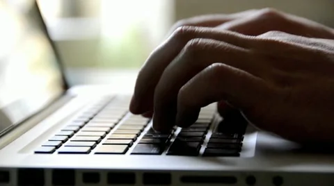 Hands Typing on a Laptop 1 Stock Footage