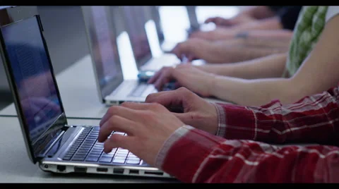 Hands Typing on a Laptop 1 Stock Footage 42770016