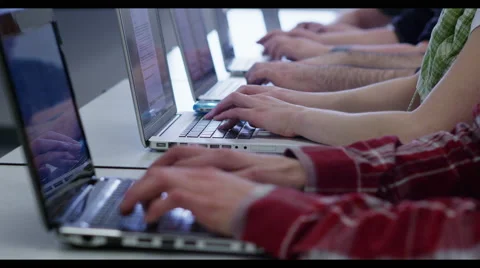 Hands Typing on a Laptop 3 Stock Footage 42769622