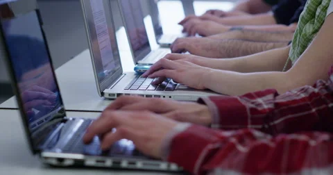 Hands Typing on a Laptop 3 Stock Footage 42771835