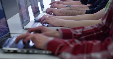 Hands Typing on a Laptop 4 Stock Footage 42771734
