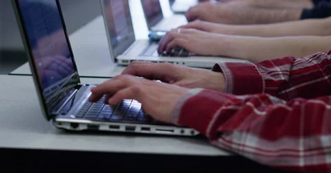 Hands Typing on a Laptop 5 Video stock 42771726