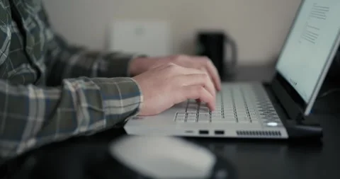 Hands Typing On Laptop and Mouse Clicking 4K 24fps Stock Footage 263188238