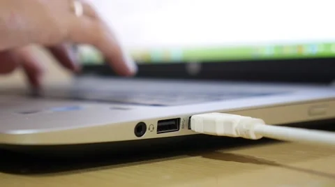 Hands typing on laptop Stock Footage 52960621