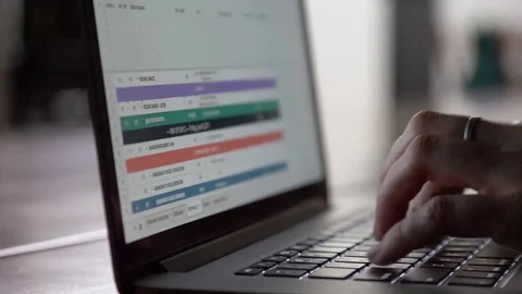 Hands Typing on Laptop Stock Footage 74714805