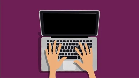 Hands typing on the laptop Stock Footage 95331526